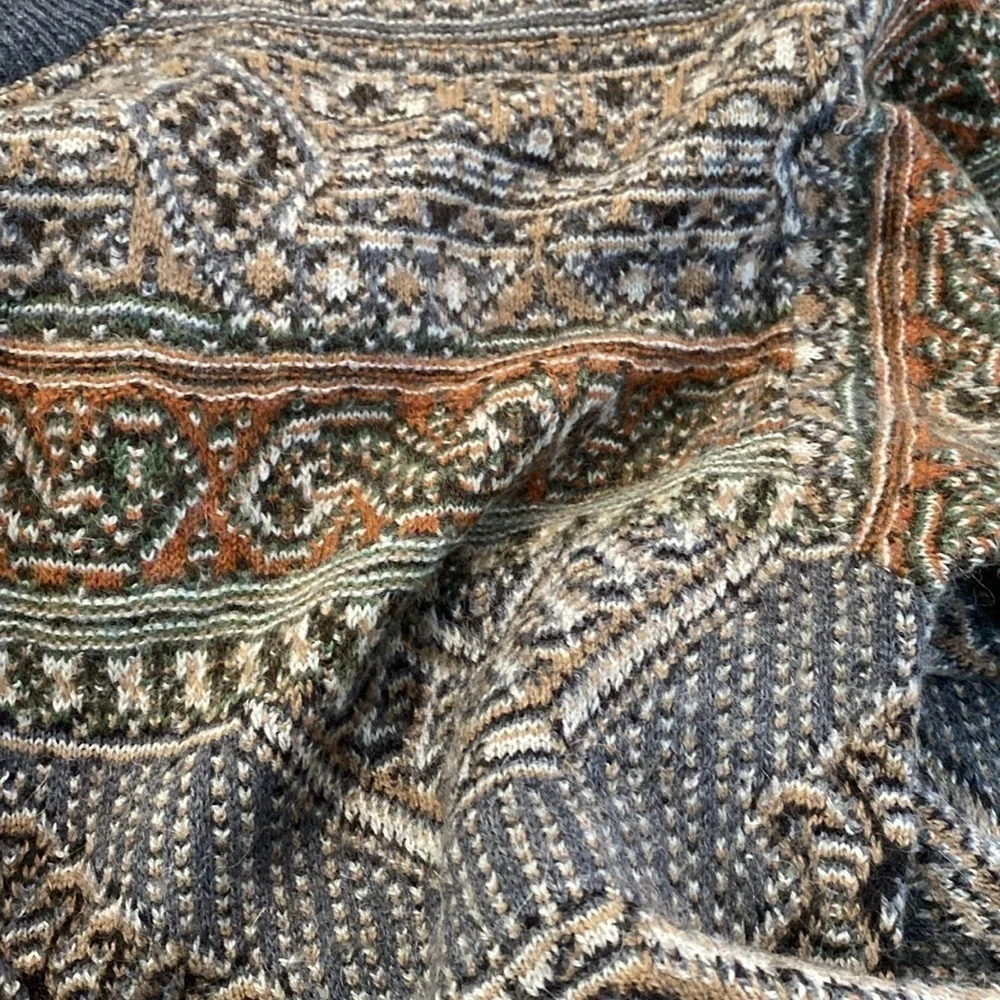 BOTTO Italian wool alpaca blend multi color long sleeve sweater XL - Picture 14 of 15